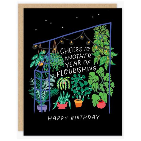 Birthday Greenhouse Card Party Of One Outer Layer