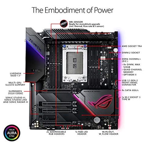 Asus Rog Zenith Extreme Alpha X Hedt Gaming Motherboard Amd