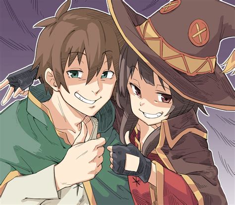 Smug Kazuma And Megumin Konosuba