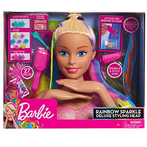 Just Play Barbie Rainbow Sparkle Deluxe Styling Head Blonde Hair Pricepulse