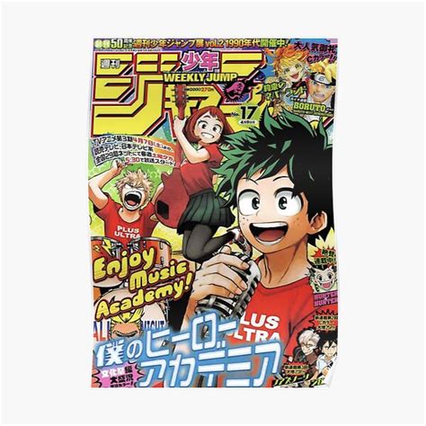 Bnha Magazine 3 Poster For Sale By Softochaco Redbubble