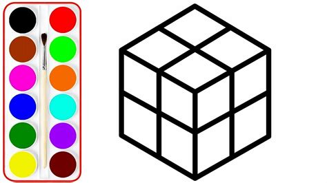 Rubiks Cube Drawing And Coloring How To Draw Rubiks Cube Coloring Porn Sex Picture