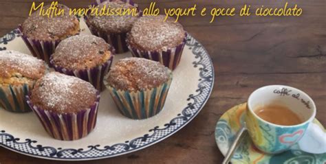 Muffin Morbidissimi Allo Yogurt E Gocce Di Cioccolato Due Monelli In