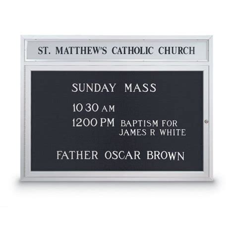 Outdoor Letterboard with Header - Religious Supply Center