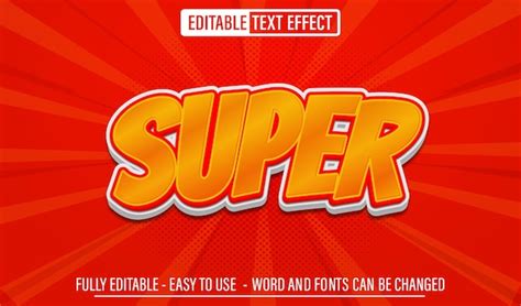 Efeito De Texto Edit Vel Super D Vetor Premium