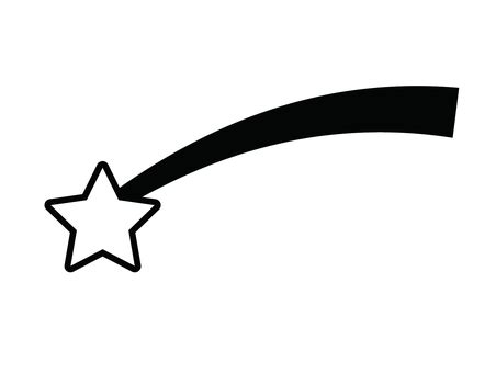 Shooting Star Clip Art Black And White