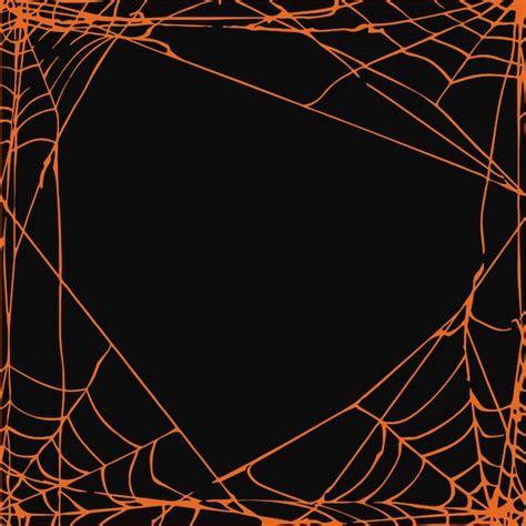 A Square Frame Halloween Cobweb Premium Ai Generated Vector