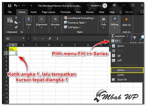 Cara Membuat Nomor Urut Di Excel