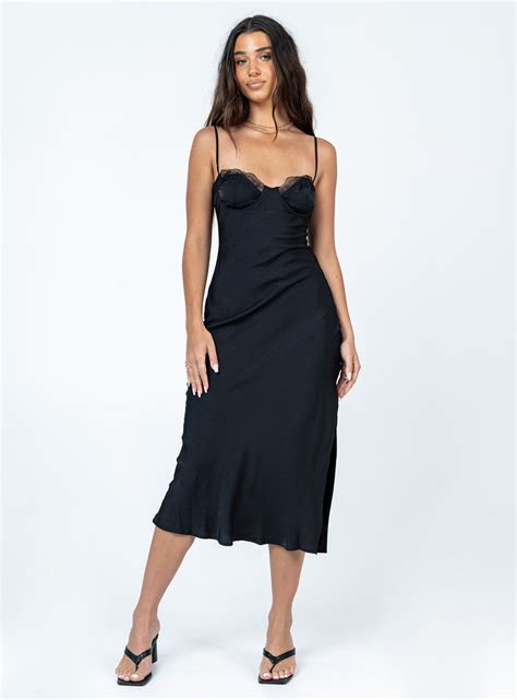 Hazel Midi Dress Black