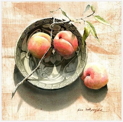 신종식 화백의 색 맑은 수채화 그림 Watercolor Food Watercolor Fruit Watercolor