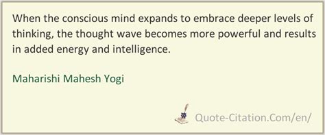 When The Conscious Mind Expands To Embrace Deeper Maharishi Mahesh