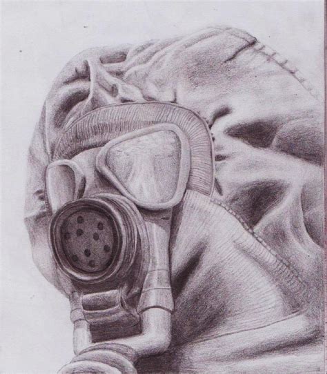 Gasmask Pencil Sketch By Comrade47 On Deviantart