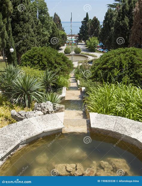 Park of Melia Hotel, Golden Sands, Bulgaria Editorial Stock Photo