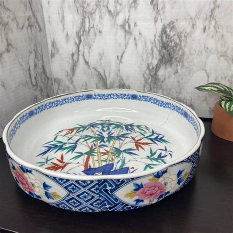 Vintage Large Chinese Bamboo Rice Serving... - Depop