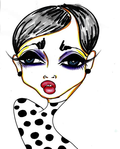 Polka Dots And Short Hair Short Hair Styles Hair Art Woman Face