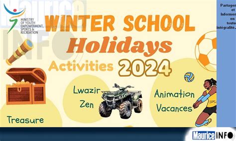 Winter School Holidays 2024 Programme Maurice Info Partager Et