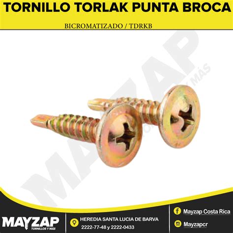 Tornillo Torlak Bicromatizado Punta Broca Mayzap Tornillos Y