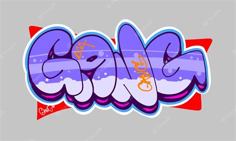 Premium Vector | Gang Graffiti Bubble style hand drawn lettering