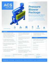 Pressure Blower Package Spec Sheet ACS Valves