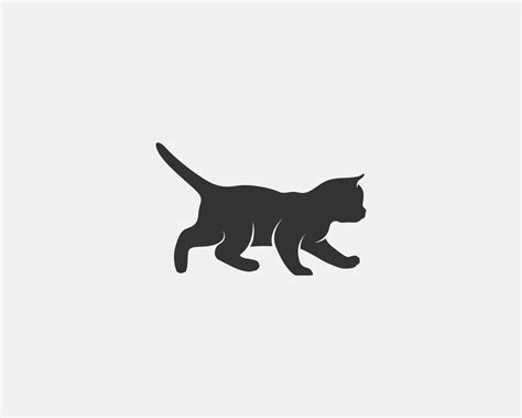 kitten vector silhouette 11293906 Vector Art at Vecteezy