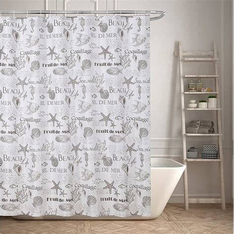 Beach Life Inspired Shower Curtain Shower Curtain Shower Curtains