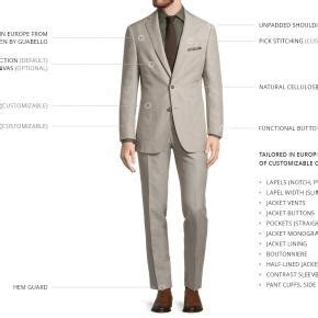 Light Beige Wool Linen Suit Oliver Wicks