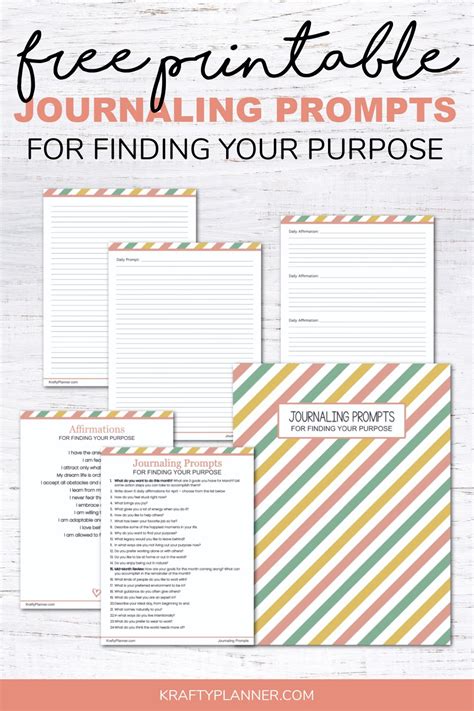 Journaling Prompts And Affirmations For Finding Your Purpose — Krafty Planner