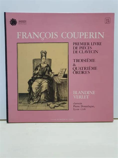 Lp T Couperin Premier Livre De Pieces De Clavecin Blandine Verlet