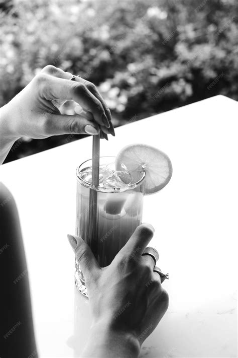 Premium Photo Iced Coffee With Milk Iced Coffee Latte Woman Holding Glass Cup Of Iced Coffee