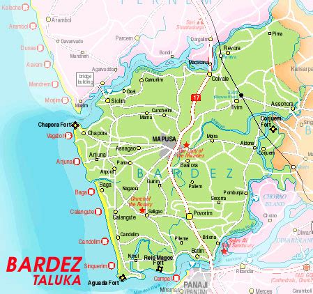 Goa Beach Guide Maps ( Bardez Taluka )