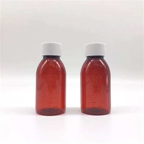 Pharmaceutical 3oz 90ml Plastic Syrup Bottle With Tamper Proof Cap