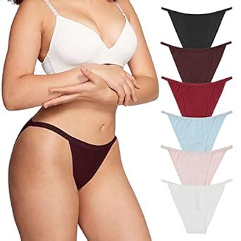 Levao Underwear For Women Cheeky Panties Plus Size String Bikini Low Rise Underwear Multipack S
