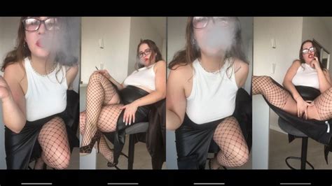Bbw Milf Smokes And Pleases Herself In Fishnets And High Heels Smoking Hot Wife Lili