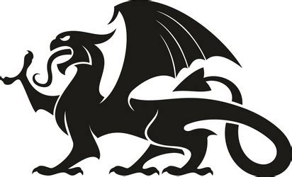 Gryphon Mythical Creature Isolated Dragon Beast Vector Image