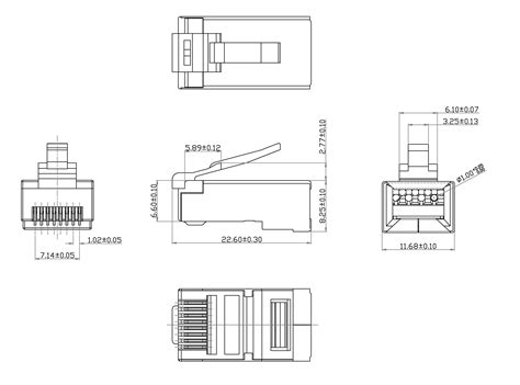 Cabeus 8P8C-SH-C6 Коннектор RJ-45 под витую пару, категория 6/7 ...