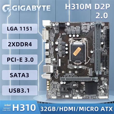 GIGABYTE-H310M-D2P-Motherboard-Intel-H310-chipset-LGA-1151-Support-for ...