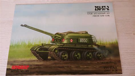 ZSU 57 2 Angraf Model 1 25 modelarstwo kartonowe Szczecin Gumieńce