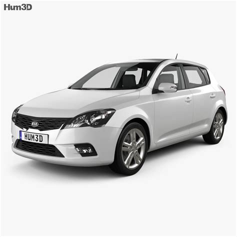 Kia Ceed hatchback 5-door with HQ interior 2012 3D model - Download ...