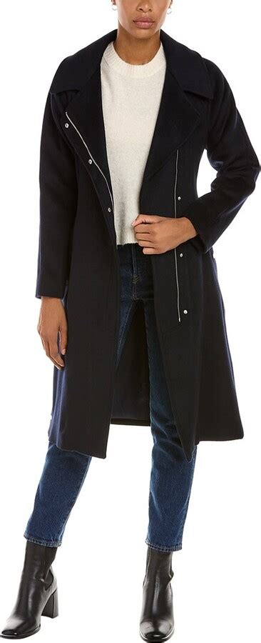 Andrew Marc Callisto Wool Blend Trench Coat Shopstyle