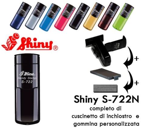 Timbro Personalizzato Shiny S 722 38X14 Mm Portatile Tascabile EBay