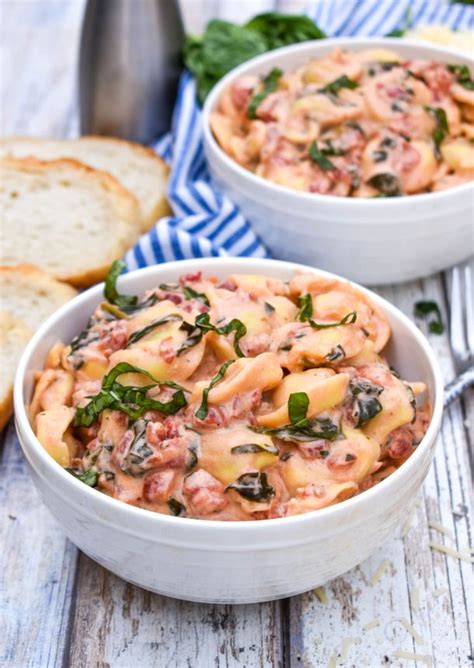 Creamy Tortellini With Spinach And Tomatoes 4 Sons R Us