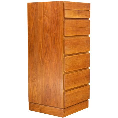 Minimalist Danish Designed Teak Tall Lingerie Chest Of Drawers At