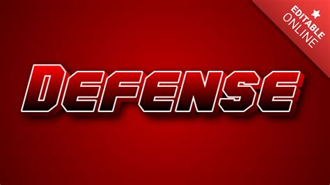 Defense Text Effect Generator Textstudio