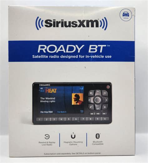 Siriusxm Roady Bt Vehicle Satellite Radio Sxvrbt Bluetooth