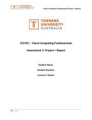 Ccf Assessment Docx Cloud Computing Fundamentals Project Report