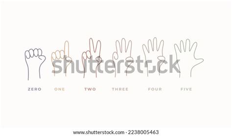 Hand Counting Count Score Numbers Vector Stock Vector (Royalty Free ...