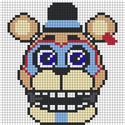 Funtime Freddy Perler Bead Pattern Bead Sprites Characters Fuse Images