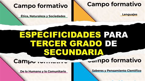 Soy Docente ESPECIFICIDADES PARA TERCER GRADO DE SECUNDARIA YouTube