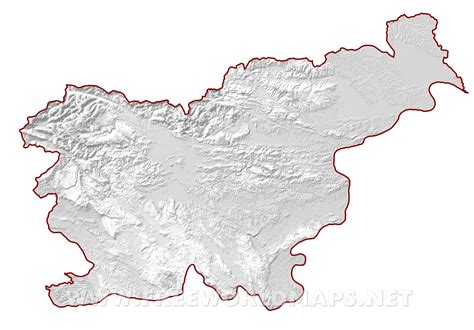 Slovenia Physical Map