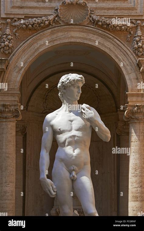 Palazzo Dei Conservatori Courtyard Statue Of David By Michelangelo